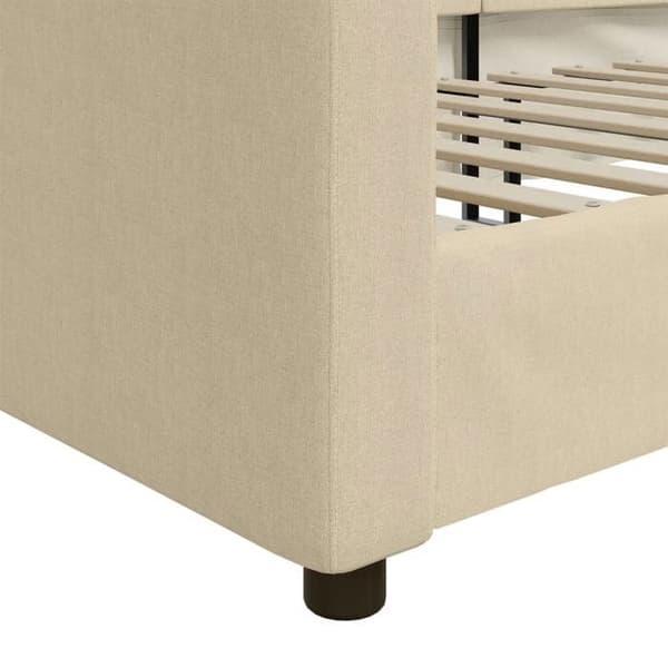 Maison Exclusive - Levossa ilman patjaa, kerma 80x200 cm kangas