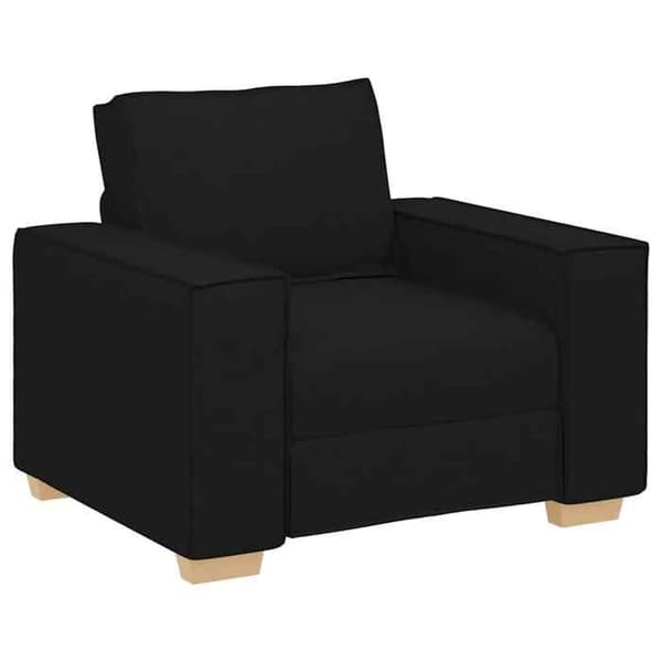 Maison Exclusive - Soffa 3 delar Svart tyg Svart