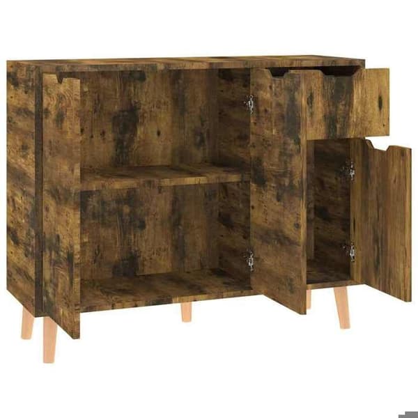 Maison Exclusive - Buffé ek rökig 90x30x72 cm ingenjörsträ Rökt ek