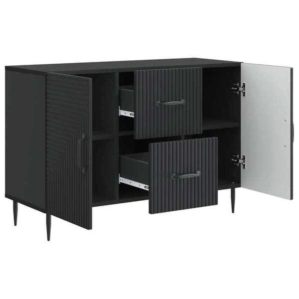 Maison Exclusive - Buffet med skuffe Sort 89 x 34,5 x 60 cm Ingeniørtræ