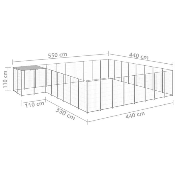 Maison Exclusive - Chenil Argenté 20,57 m² Teräs