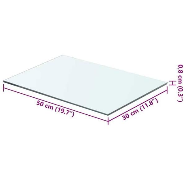 Maison Exclusive - Hyllpanel Transparent Glas 50 x 30 cm Transparent