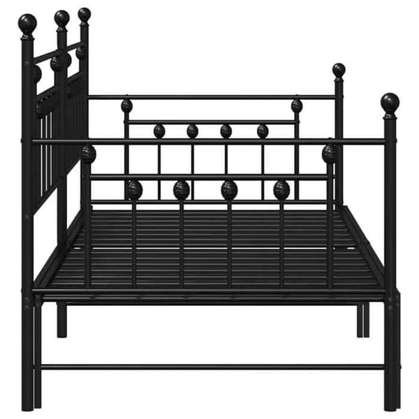 Sengestel - EKSKLUSIV HUS - Rektangulær - Sort 107x203 cm - Solid stål - Kradsefast pulverlakeret finish Svart