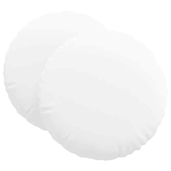 Maison Exclusive - Sittkuddar 2 st Tyg Vit Ø80 x 29 cm Vit