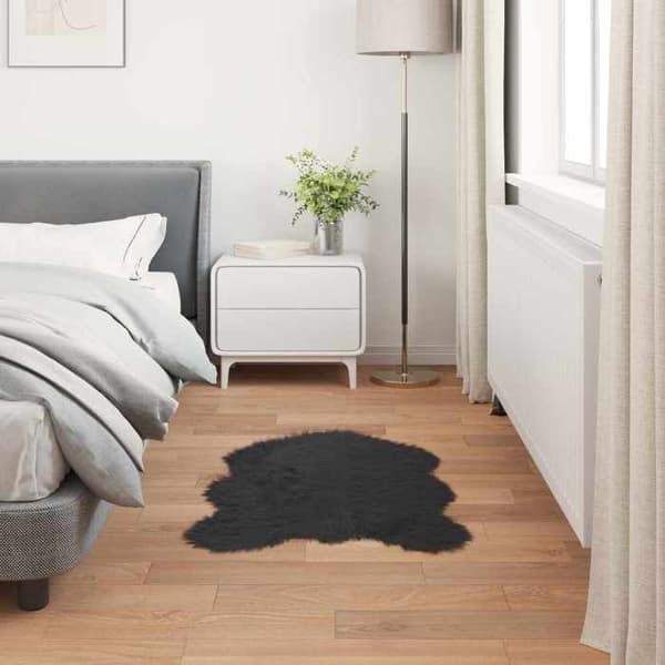 Maison Exclusive - Väärennetty TAFALLA Matto Musta 50 x 80 cm Polyesteri