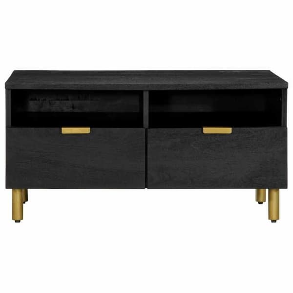 Maison Exclusive - Sort sofabord 80x54x40 cm ingeniørtræ Svart