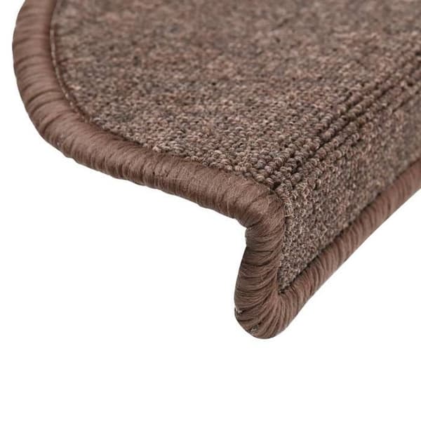 Maison Exclusive - Trappmatta 10 delar 56 x 17 x 3 cm kaffe brunt halvmåne brun kaffe
