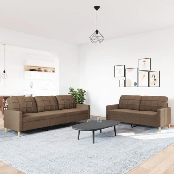 Maison Exclusive - 2-delat soffset i brunt tyg brun