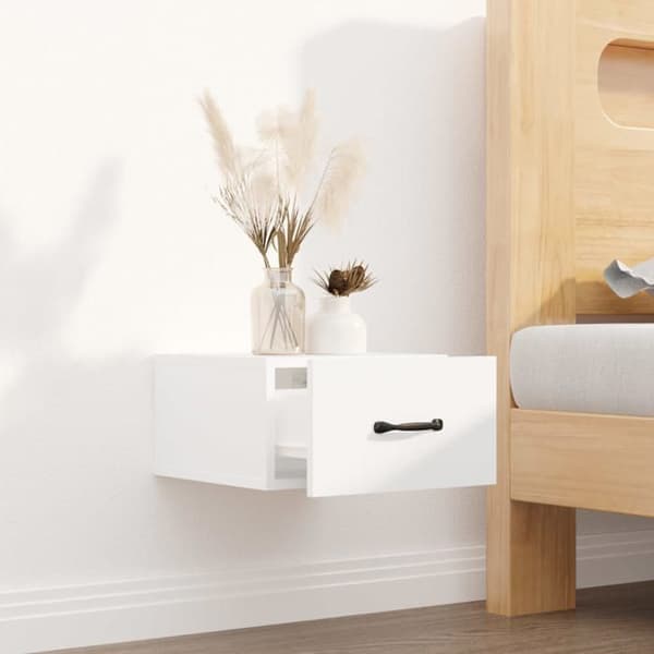 Maison Exclusive - Väggmonterad sängbord Vit 35x35x20 cm Vit