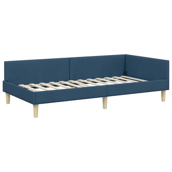 Maison Exclusive - Hörnsängram med madrass 2 st Blå 100 x 200 cm tyg Blå