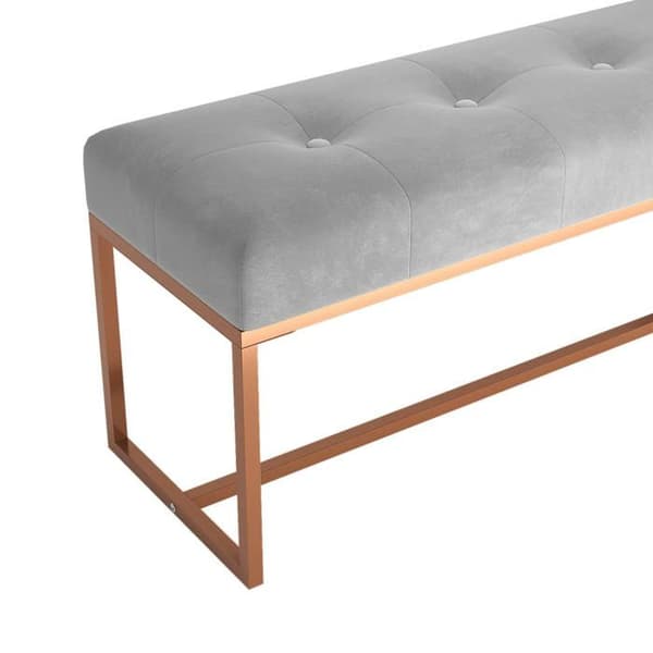 Maison Exclusive - Harmaa penkki 110x36x45 cm sametti