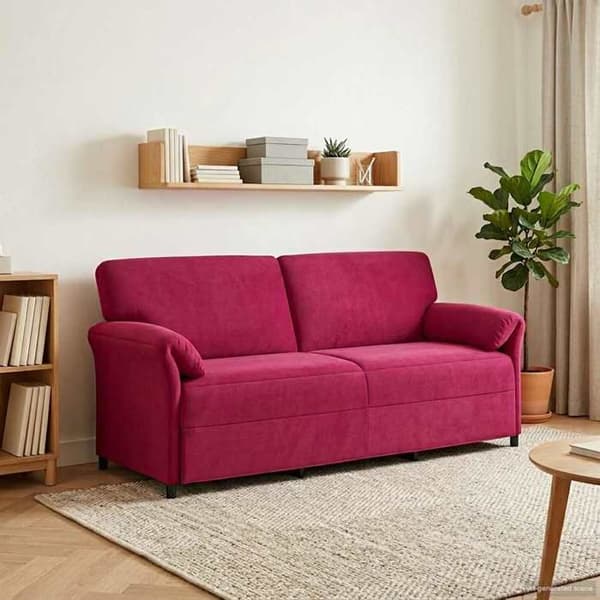 Maison Exclusive - Sofa 3 pladser Bordeaux 198 x 83 x 95 cm Velour