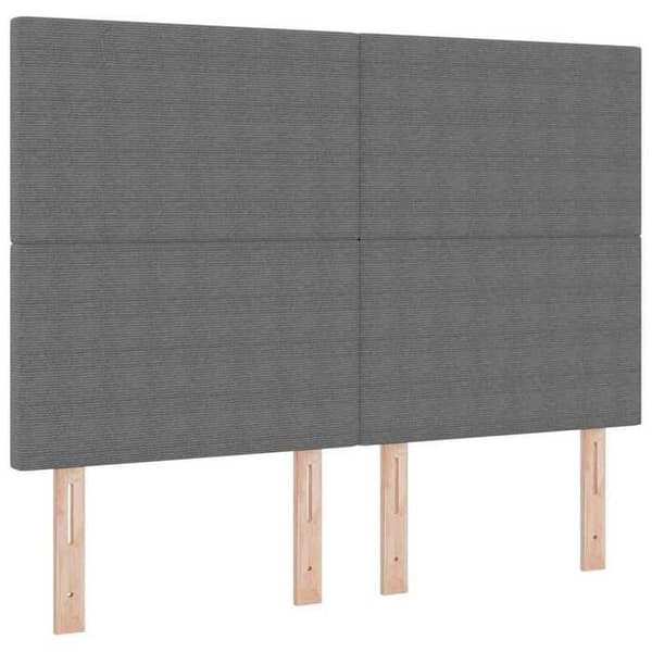 Hovedgærde - EKSKLUSIV HUS - Rektangulær - Lys grå - 144 cm - Justerbar fløjl Ljusgrått
