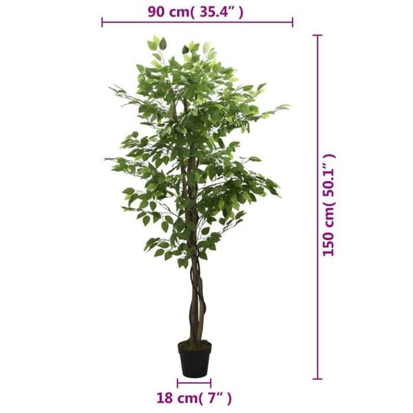 Maison Exclusive - 756 lehtinen tekopuu 150 cm vihreä
