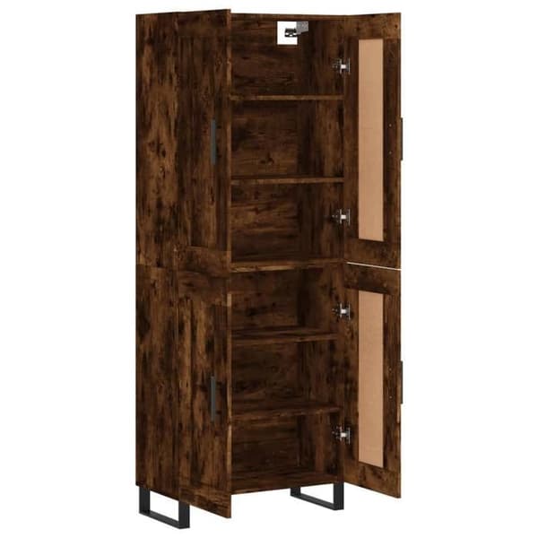 Maison Exclusive - Buffé hög Ek rökig 69,5x34x180 cm Ingenjörsträ