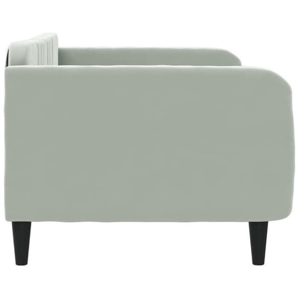 Maison Exclusive - Sängsoffa utan madrass ljusgrå 90x200 cm sammet Ljusgrått