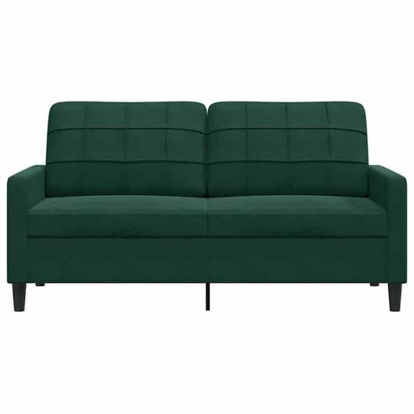 Maison Exclusive - Soffa 2-sits Grön mörk 140 cm Sammet Mörkgrön