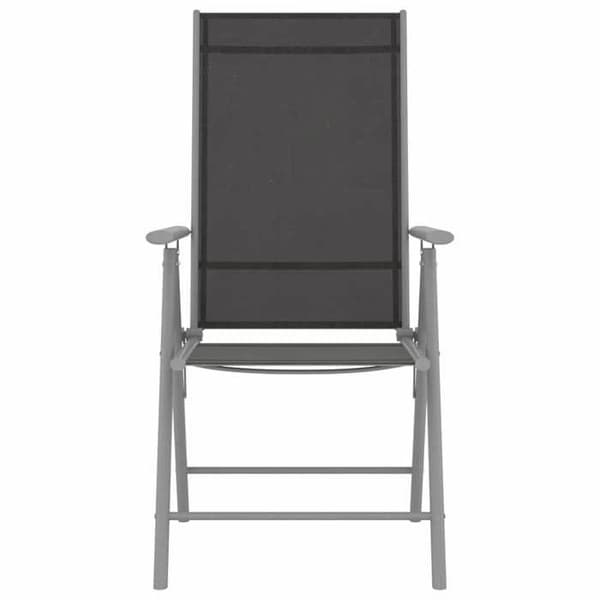 Maison Exclusive - Fällbara stolar 2 stycken Textilène Svart Svart