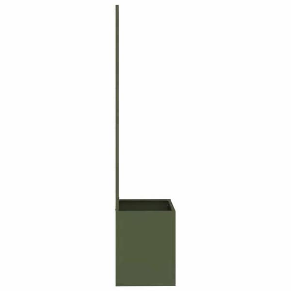 Havemur - EKSKLUSIV HUS - 50 x 32 x 150 cm - Robust stål - Mat finish - Udviklende rusteffekt Olivgrön