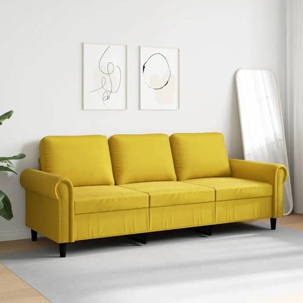 Maison Exclusive - Soffa 3-sits Gul 180 cm Sammet Gul