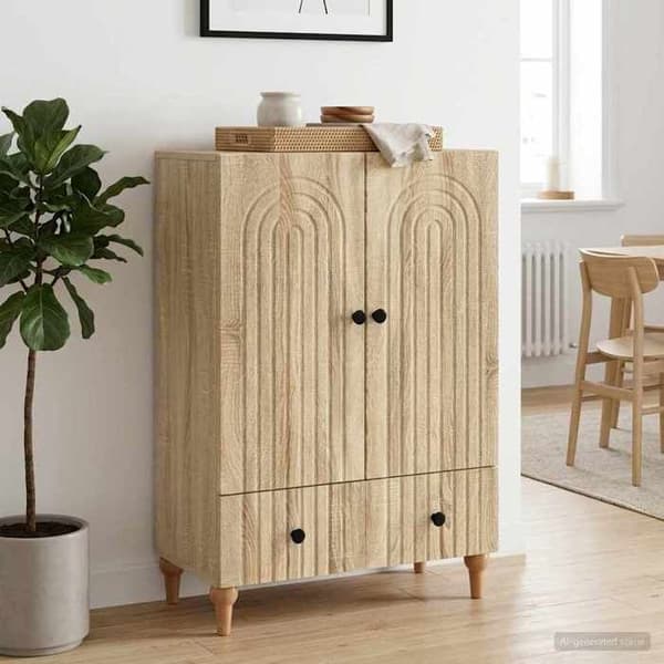 Maison Exclusive - Buffé Ek Sonoma 66 x 34,5 x 95 cm Ingenjörsträ