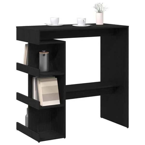 Maison Exclusive - Barbord 100 x 48 x 101,5 cm Ingeniørtræ Sort eg