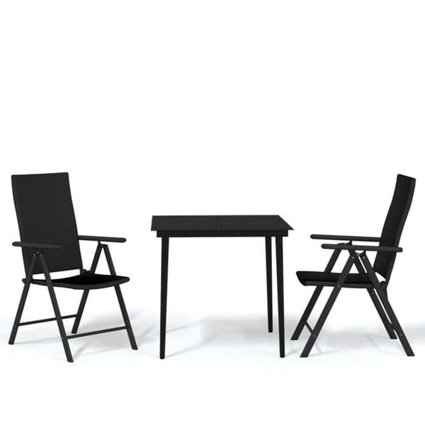 Maison Exclusive - Have spisebordssæt 3 dele Sort