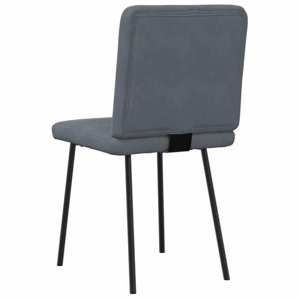 Maison Exclusive - Matstolar set om 2 Mörkgrå Sammet