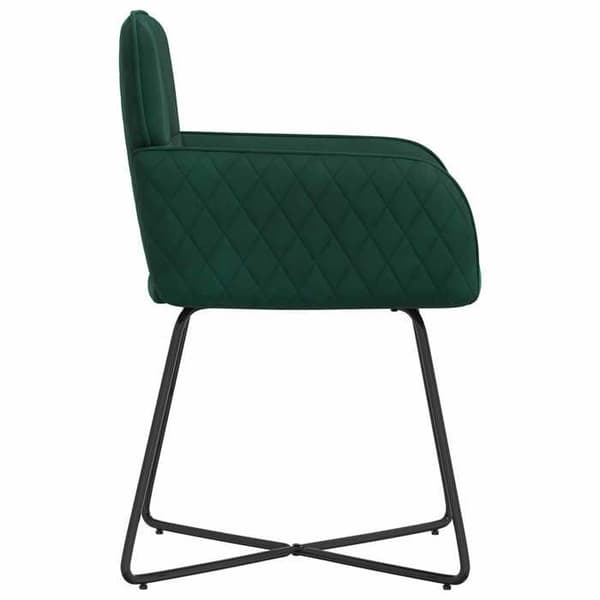 Maison Exclusive - Matstolar 2 st Mörkgrön Sammet