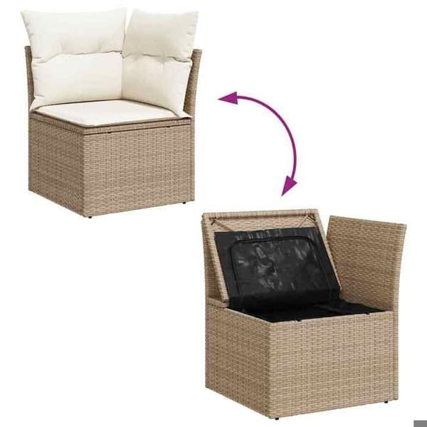 Lounge-soffor - MAISON EXCLUSIVE - 12-delars set - Beige - Modulerbar - UV- och regntålig beige