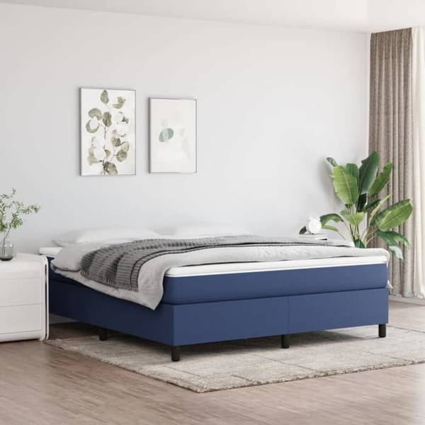 Maison Exclusive - Blå resår sängram 180x200 cm tyg blå