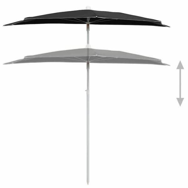 Maison Exclusive - Puutarhapaviljonki, jossa 180x90 cm musta masto