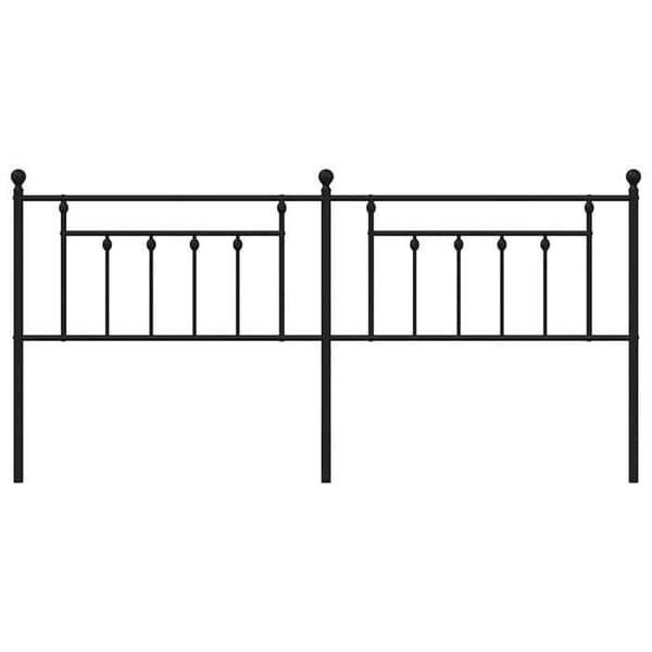 Maison Exclusive - Musta metallinen sängynpääty 193 cm