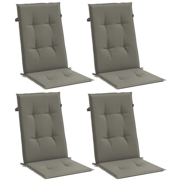 Maison Exclusive - Kuddar för stolar med hög rygg, 4-pack, mörkgrå blandning