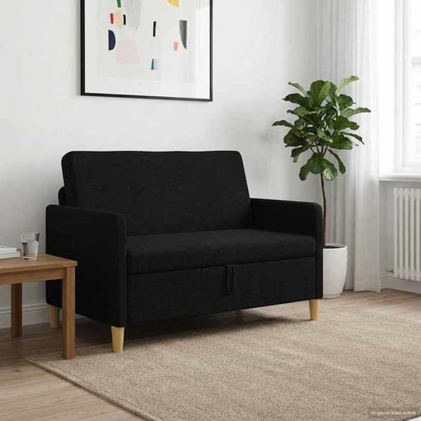 Maison Exclusive - Sofa med opbevaring Sort 122 x 78 x 87 cm Polyester