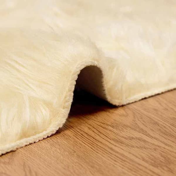 Maison Exclusive - Väärennetty TAFALLA Kermansävy 120 x 120 cm Polyesteri