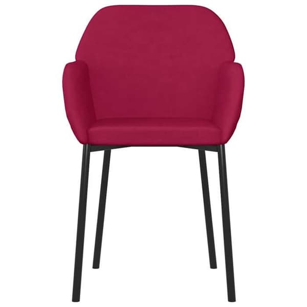 Maison Exclusive - Matstolar set om 2 Röd vinröd Sammet
