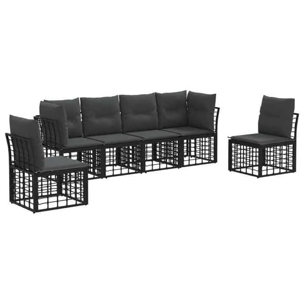 Maison Exclusive - Utomhussoffor Set Svart Polyester
