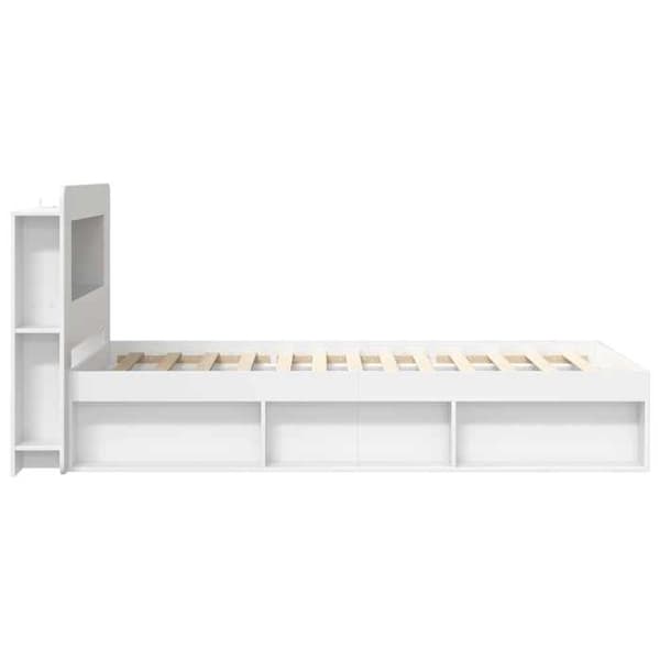 Maison Exclusive - Sengestel med opbevaring og hovedgærde Hvid 100 x 200 cm Vit