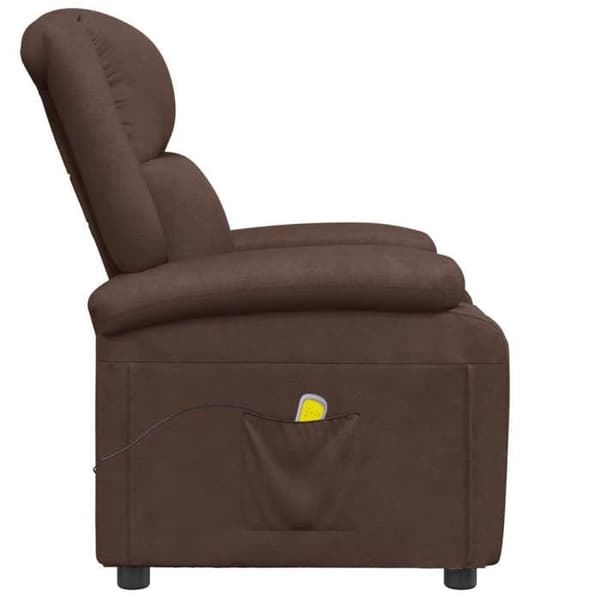 Maison Exclusive - Massagefåtölj i brunt konstläder
