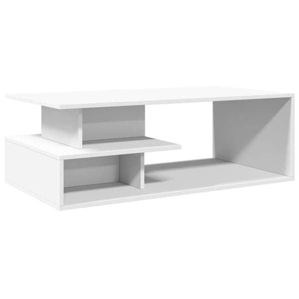 Maison Exclusive - Låg bord vit 102x55x35 cm ingenjörsträ Vit