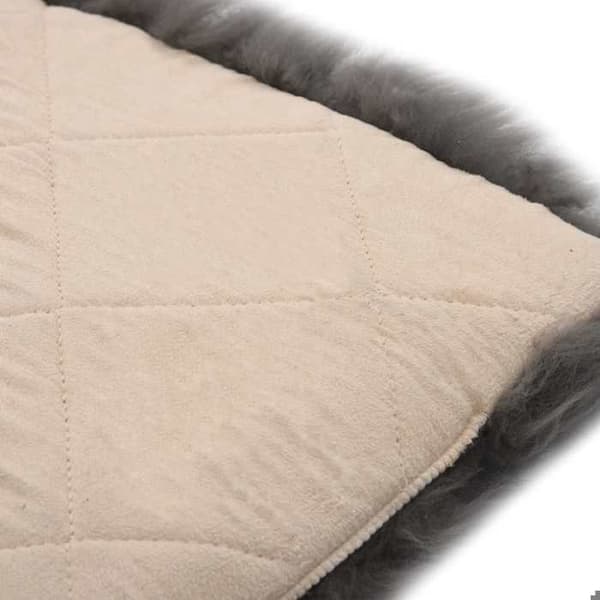 Maison Exclusive - Stolepuder sæt af 2 Lys grå 40x40cm Ægte får Ljusgrått