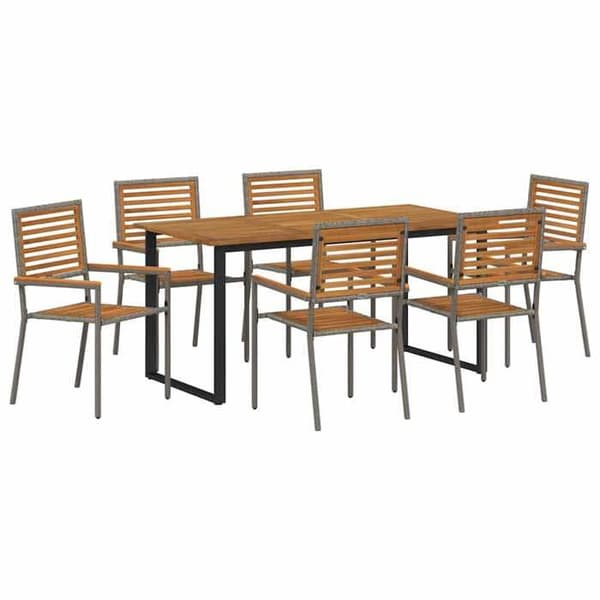 Maison Exclusive - 7 pc have spisebordssæt i grå Grå