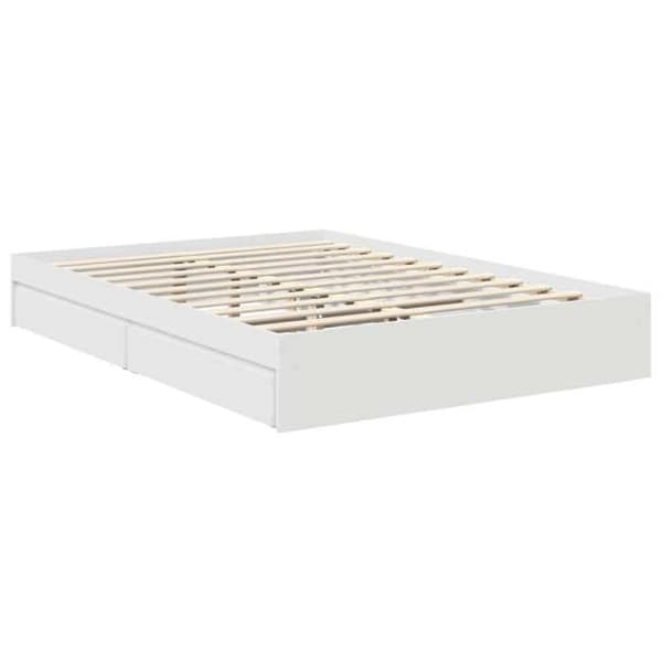 Maison Exclusive - Förvaringssäng Vit 140 x 200 cm Ingenjörsträ