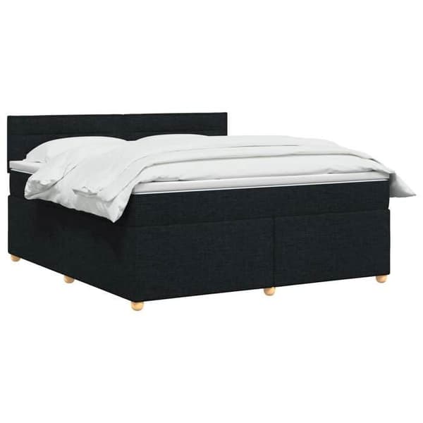 Maison Exclusive - Boxspring-sänky mustalla patjalla 140 x 190 cm Kangas