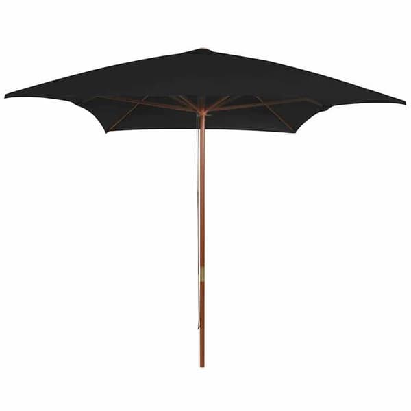 Maison Exclusive - Haveparasol med sort træmast 200x300 cm