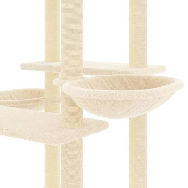 Maison Exclusive - Kattekradsetræ med sisal kløer i creme 133 cm Grädde