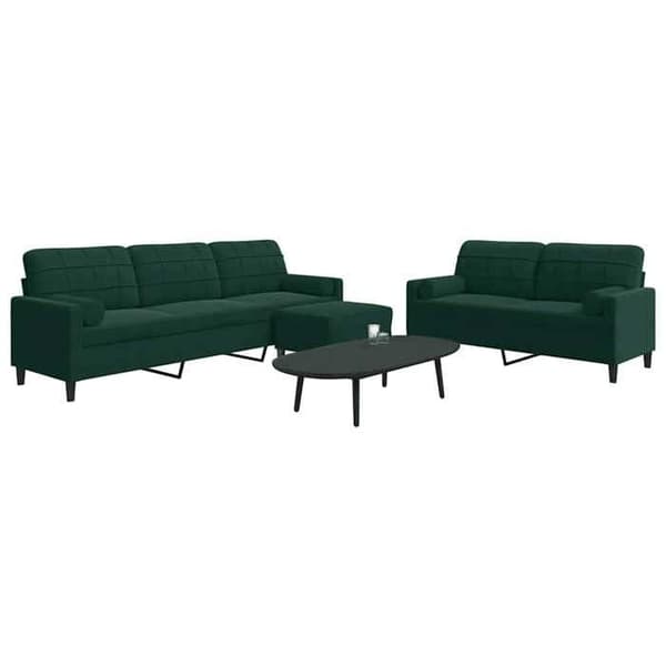 Maison Exclusive - Sæt af 3 sofaer med puder og velourpuder