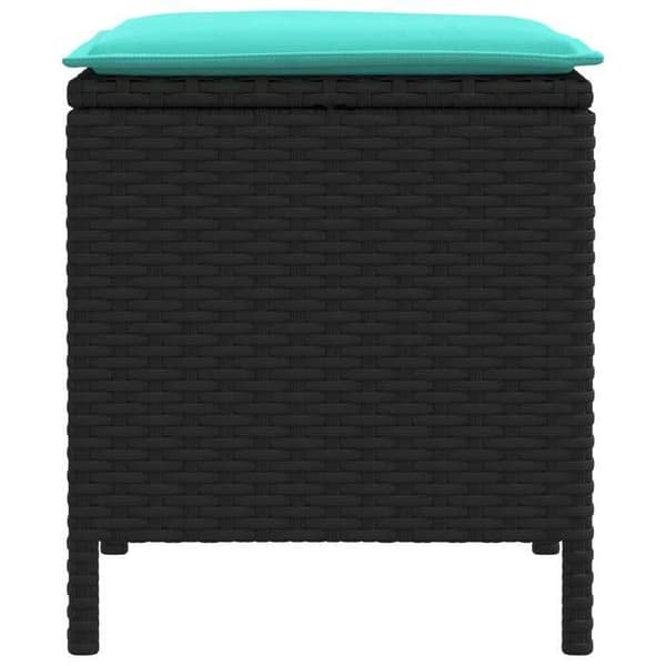 Maison Exclusive - 2 st Pouf för Trädgård i PE Rotsvart och turkos