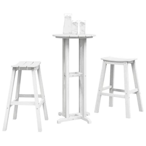 Maison Exclusive - Havebar sæt 3 pc Hvid HDPE Vit